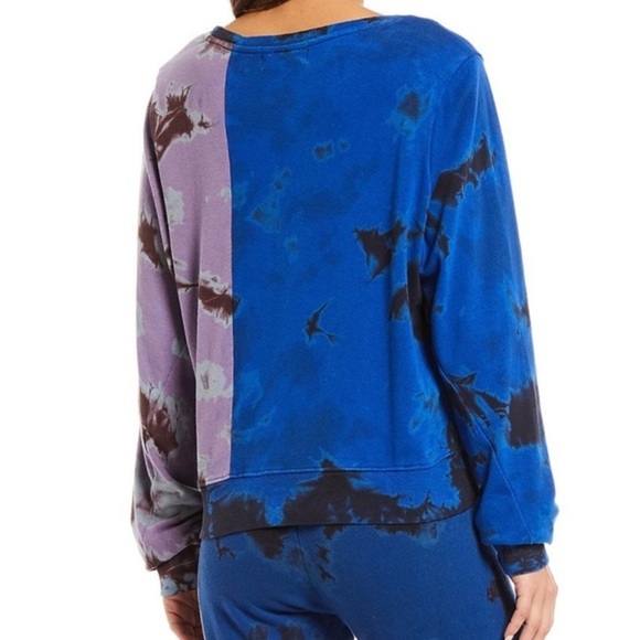 Wildfox Sweatshirt Pulliver Tiedye Meteorite Long Sleeve Neck Colorblock - Picture 2 of 8